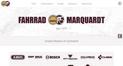 Desktop Screenshot of marquardt-fahrrad.de